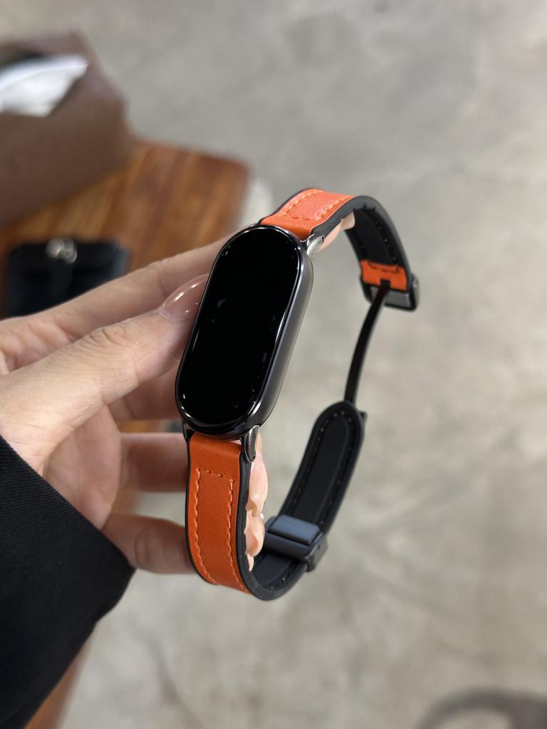 For Xiaomi Mi Band 10 9 8 Wristband Accessories Magnetic Bracelet Belt Pulseira Correas Xiaomi Smart Band 8 9 10 Leather Strap