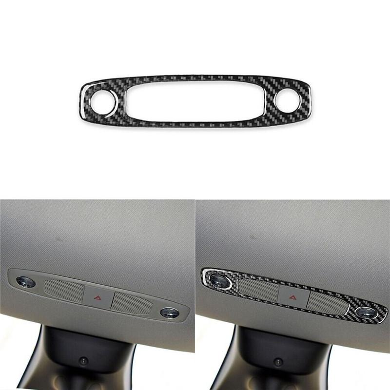 Carbon Fiber Car Interior Headlight Switch Panel Frame Trim Sticker For Tesla Model Y 3 2017-2025 Auto Styling Accessories