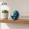 Office Desk Astronaut Figurine 3D Printed Moon Figurine, Sitting on Crescent Spaceman Ornament Statue, Desktop Decoration for Home Bookshelf Mini