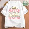 Family Matching Shirts Birthday Princess Family Party Outfits for Parents Kids Family Dad,mom of The Birthday Girl Tops Gift