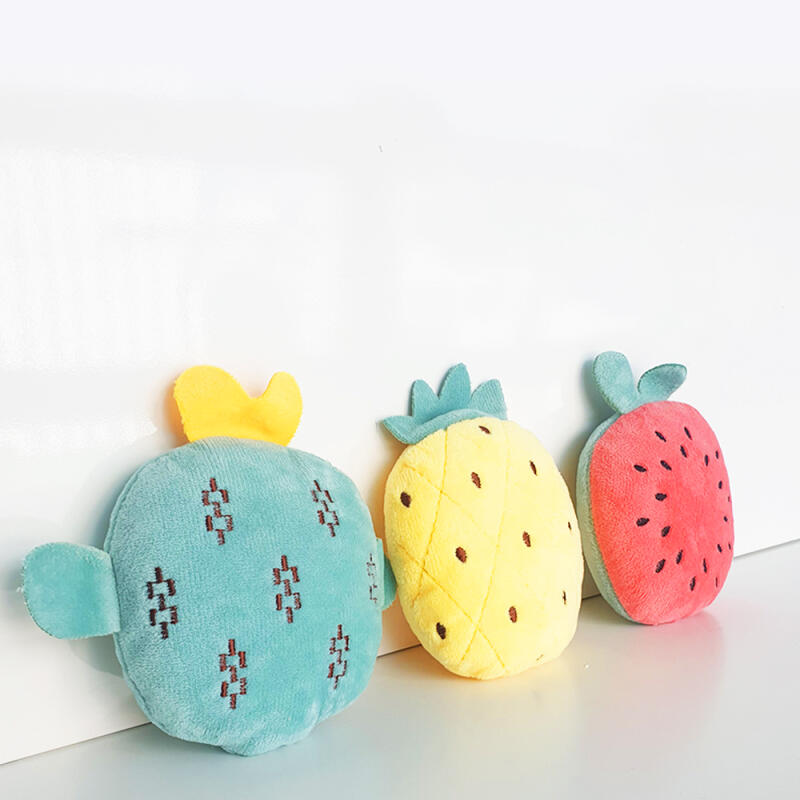 Rustling Fruit Toy Puppy Doll Teething Cow watermelon