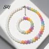 Bright Bead Jewelry Color Changing Beaded Jewelry, UV Reactive Colorful Necklace, Dopamine Beads Summer Beach Necklace Bracelet, Accessory,