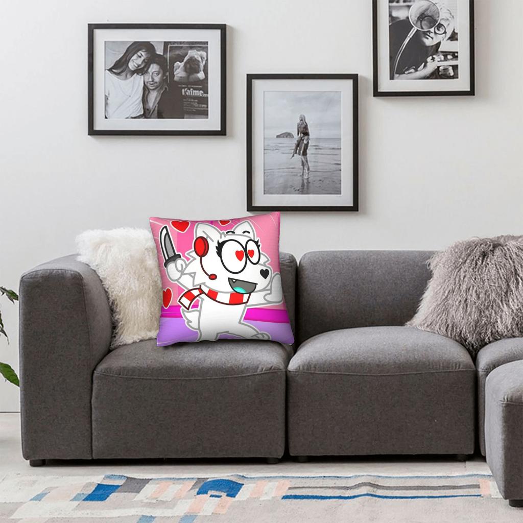Superdog Tylers Snowi Foxs Federa Cuscino Poliestere Copricuscino Decorazioni Gioco Anime Cuscino da Lancio Custodia Sedile Cerniera 40X40cm