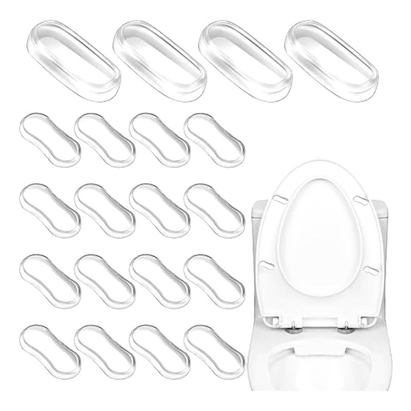Langlebige Silikon-WC-Sitzpuffer Stoßfeste WC-Sitzdeckel-Pads Badezimmer-Ersatzteile Stark haftend Schützend