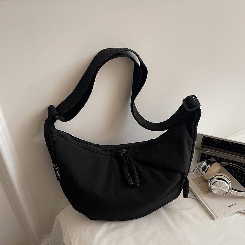 Casual Large-capacity Simple Canvas Bag Women's Winter New Simple Dumpling Bag One-shoulder Crossbody Bag