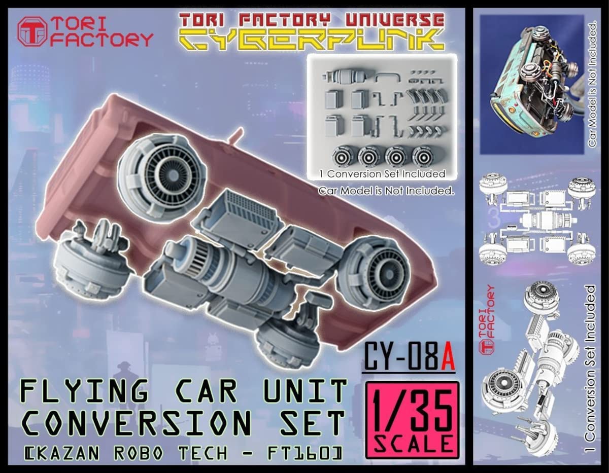 

Tori Factory 1/35 Cyberpunk Series Flight Conversion Unit Vladimir Motors-FT160 Flying Car Kit Resin Kit CY-08A Molded Color