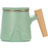 Ceramic Office Cup With Lid Filter Tea Separation Cup Home Office Personal Water Cup