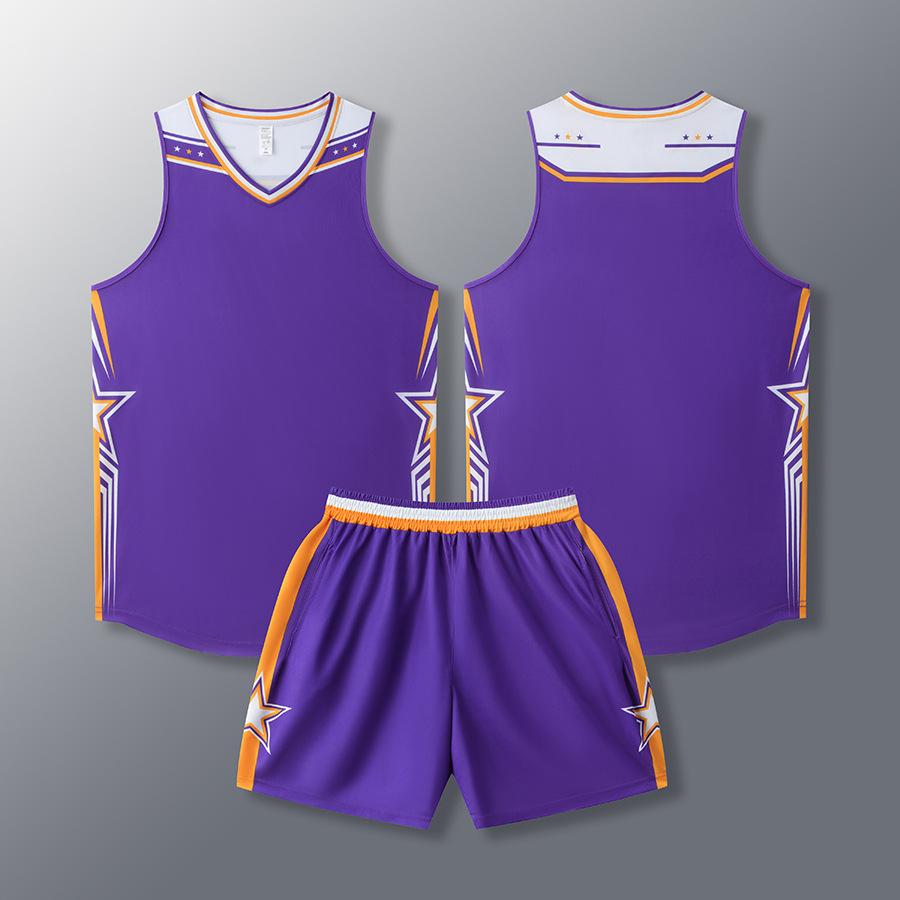 Nový, středoškolský herní tréninkový dres, basketbalový dres s úzkým ramenem na čtyři čtvrtiny.