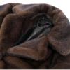 Dark Brown Faux Fur Long Coat - 2024 Winter Collection: Plush, Warm, and Thickened.