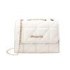 Fashion and Elegant Rhombus Embroidered Shoulder Square Bag Trendy Chain Messenger Women's Bag Bag