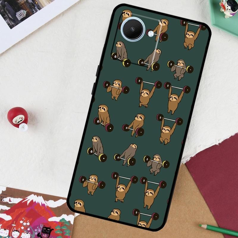 

Sloth Animal Cute For Realme GT 6T 6 5 GT 7 Pro C61 C55 C53 C51 C21Y C25S C67 C75 10 11 12 13 14 Pro Plus Case Realme 10 Pro