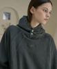 Indie Embroidery Snap Pigment Hoodie Smoked Black