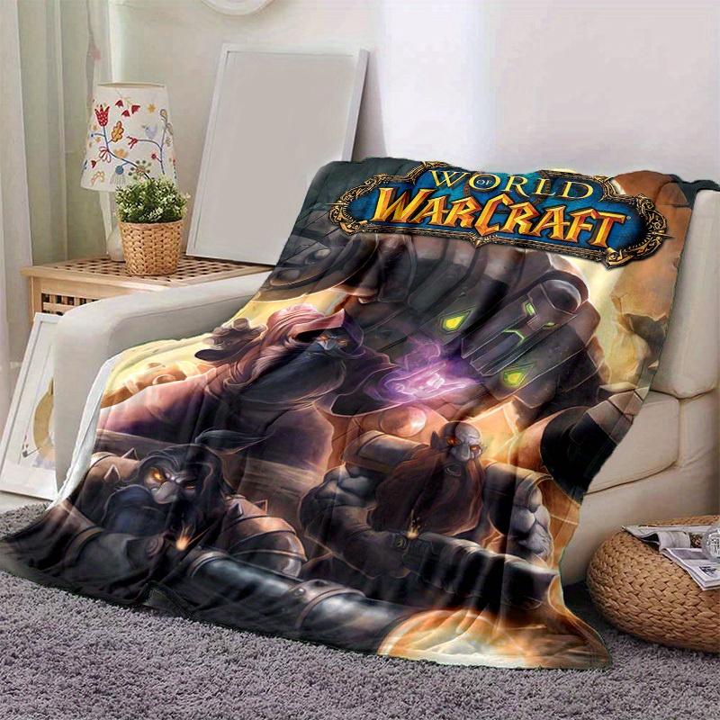 1pc World of Warcraft-Inspired Home Decor: Cozy Flannel Blanket, Perfect Gift for Bedroom, Living Room, Travel, Camping, Car, Beach, Office Naps, Idea