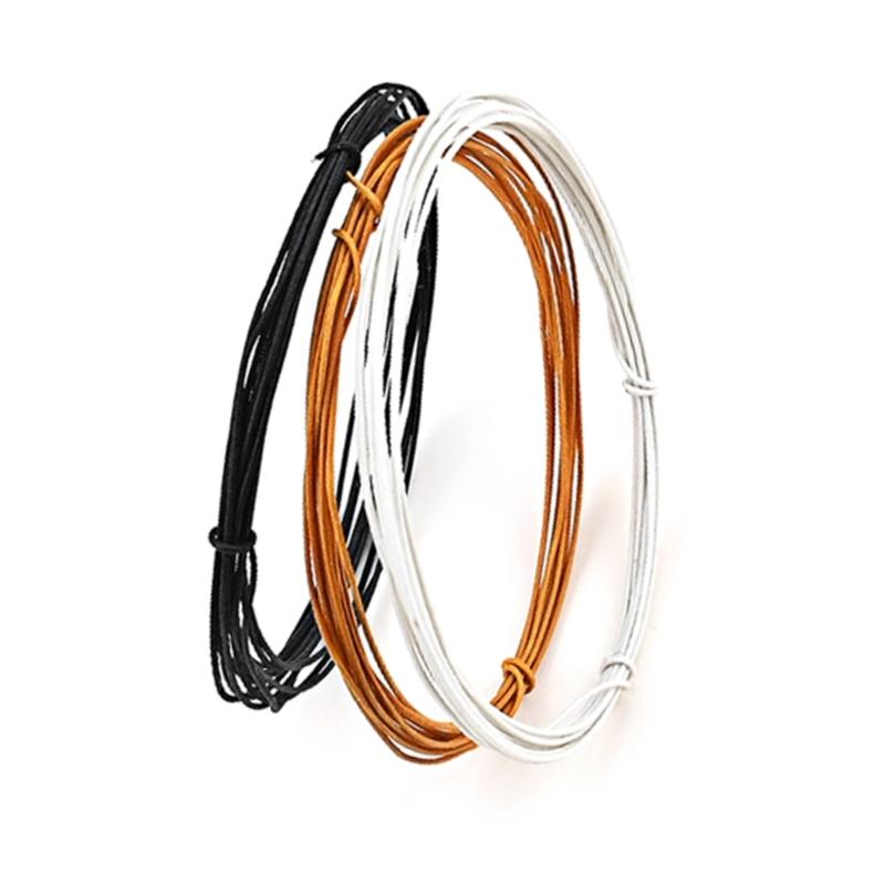 3.0m 10ft (Black/White/Yellow) Gavitt Cloth-covered Pre-tinned Stranded Pushback 22awg Guitar Wire Instrument Cable Part
