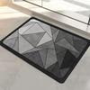 VIKAMA Minimalist Geometric Triangle Bath Mat Non Slip Washable Bathroom Rug Gray Gradient Geometric Print Floor Mat Bathroom