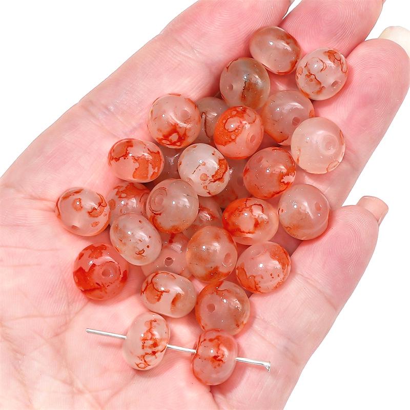 Gold-Flecked Ombre Glass Abacus Beads for DIY Jewelry