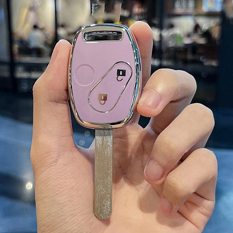 For Honda Accord Civic Fit Freed Stepwgn Cr-V 2/3/4 Buttons Tpu Car Key Case Cover Keyless Fob Shell Holder Protector