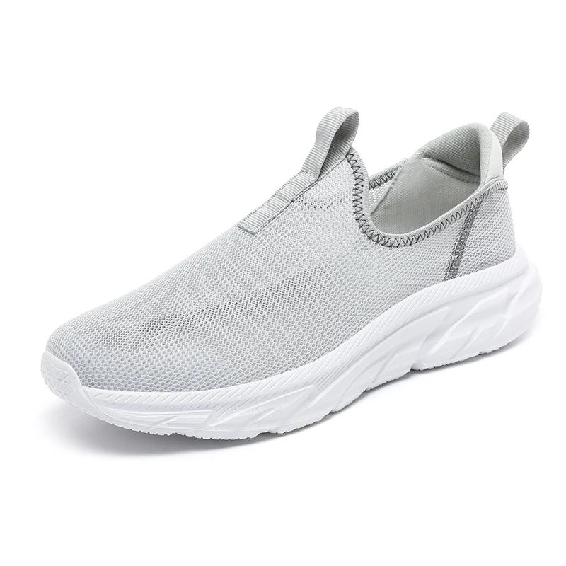 MAEDEF Summer Men Casual Shoes Hollow Mesh Sneakers Men Trendy Lightweight Gym Shoes Slip on Breathable Mens Trainers Loafer Men