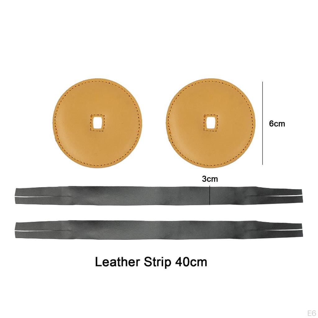 2 Pieces Cymbal Belt Strap Hand with Pads Instrument Accessory Repairment Soft