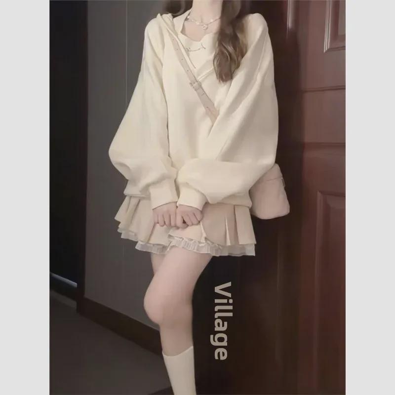 2024 Women's Korean Sweet Sweater Vest and Short Skirt Three-Piece Set