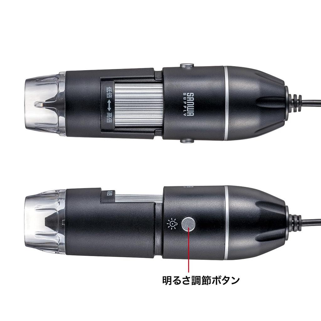 Sanwa Supply 2 Megapixel (Full HD Compatible) USB Microscope LPE-08BK