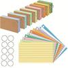 50Pages Loose-Leaf Horizontal Line Index Cards Binder-Compatible Flash Revision Cards Study Office Note Pads For School & Work