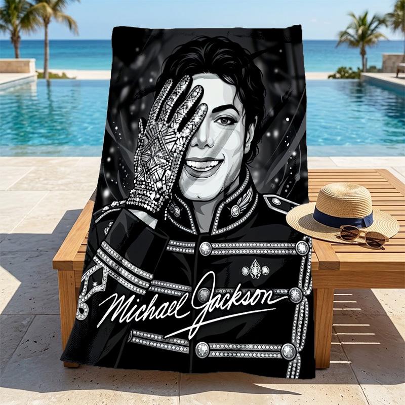 Michael Jackson Stilvolles Digitaldruck Strandtuch Schnelltrocknende Saugfähige Decke Für Strand Pool Fitnessstudio Reisen