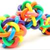 Pet Dog Ball Toys Colorful Bell Woven Toy Popular Dog Bite Resistant Rubber Pet Chewing Playing Fetching Nice Ball Products