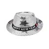 Flashing Sequins Hats with Star Happy New Year Hats With LED Lights And Sequins Perfect For Men And Women Party Supplies