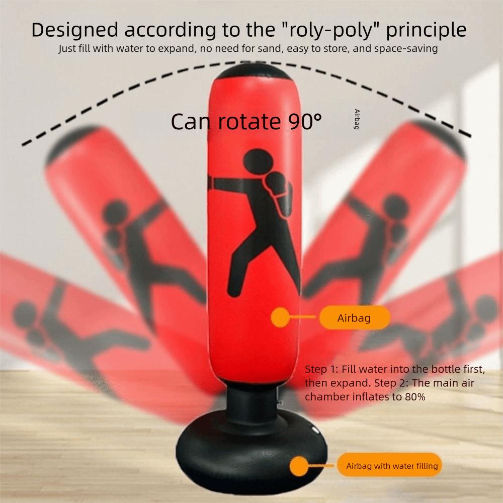 PVC Inflatable Punching Bag Thickened Free Standing Boxing Bag  Kids Fitness Training