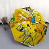 1pc Yellow Adventure Time Characters Umbrella, Automatic Open, Portable Folding Design, 8-Rib Iron Frame Outdoor Umbrella, Perfect Gift for Fans, Trav