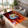 Leeds United Football Print Crystal Velvet Rug, Comfortable Water Absorbent Non Slip Indoor Floor Carpet
