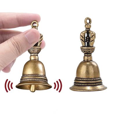 Brass Handicraft Magic Bell Wind Bell Tibetan Bronze Bell Keychain Pendant For Cristmas Home Decoration Pendant Antique Bell
