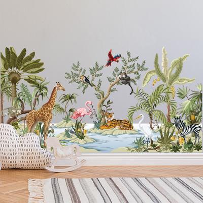 New Forest Animal Self-adhesive Wall Sticker Children's Room Bedroom Background Decorative Wall Sticker