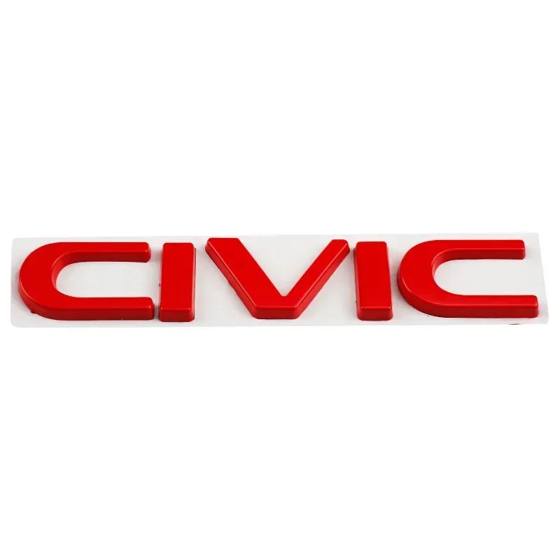 Metal 3D Car Stickers Side Fender Badge Styling for Honda CIVIC Logo 2023 2025 2011 Rear Trunk Emblem Decal Exterior Accessories
