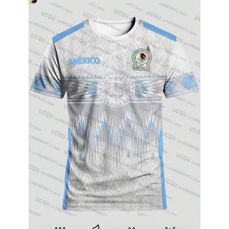Mexiko Spezielles Jugendfußballtrikot Herren Damen Lässig Sport Atmungsaktives Sportoberteil für Wettkampf Training Herbst Tägliches Tragen