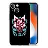 Luksusowe przezroczyste etui na telefon iPhone 15 14 13 12 11 Pro Max XS X XR 7 8 Plus Przezroczysta, odporna na wstrząsy obudowa Samurai Oni Mask neon