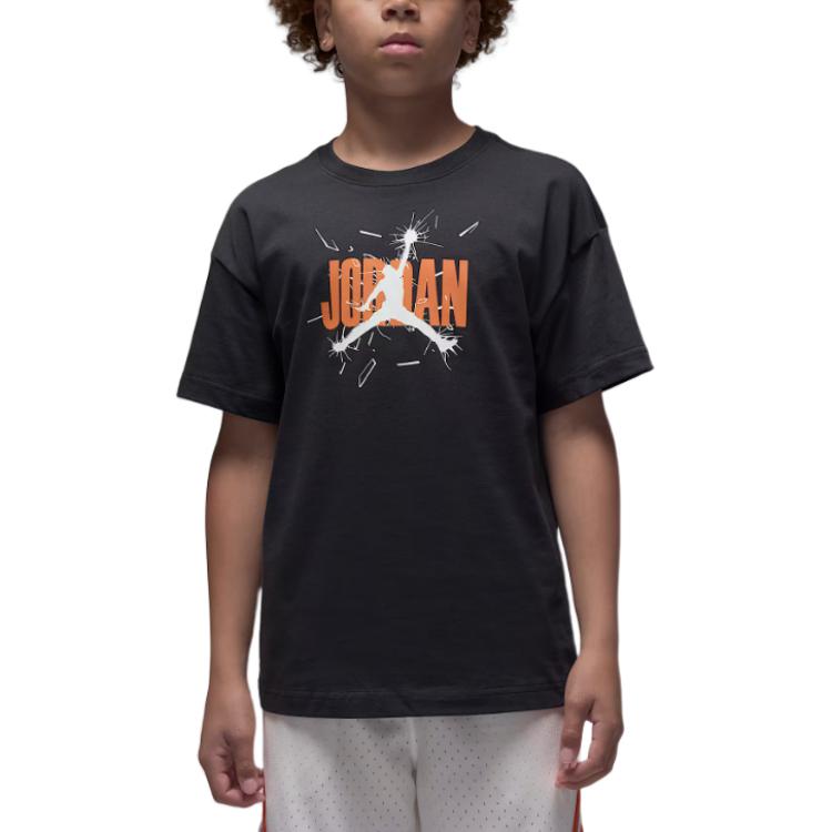 

Jordan Футболка с круглым вырезом, логотипом, коротким рукавом, детская, топы IO2465-045 XL