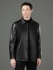 Men's Genuine Sheepskin Lapel Coat - Winter 2025 Single-Breasted Leather Jacket with Plush Lining for Middle-Aged Dads