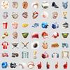 50 Sports Baseball Graffiti Stickers Creative Baseball Stickers Water Cup Computer Skateboard Waterproof Decorative Stickers