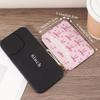 Trendy Simple Bow Coin Bag Ultra-Thin Credit Card Holder Zipper Wallet Cute Lightweight Money Change Pouch Birthday Gifts