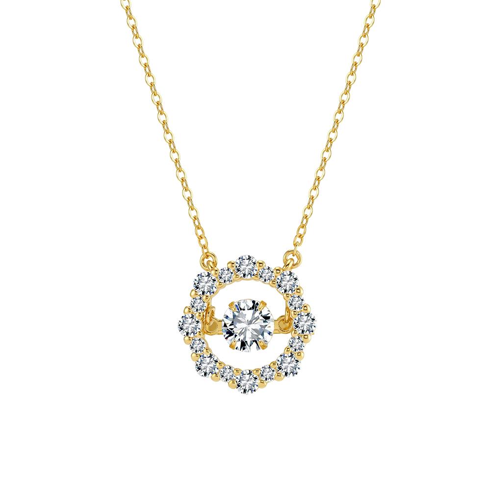 ORSA JEWELS Exquisite 925 Sterling Silver D Color VVS Moissanite Pendant Necklace for Women Elegant Wedding Fine Jewelry MON19