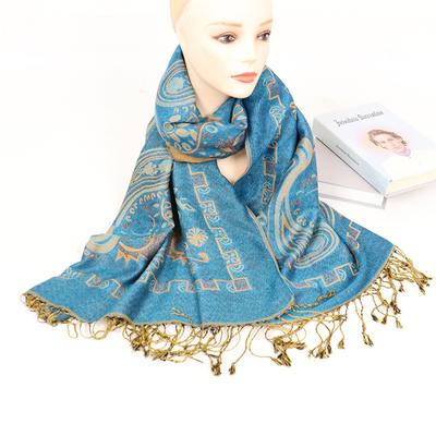 Women's Fashion Vintage Style Cashew Pattern Fringed Jacquard Shawl Women's Travel Accessories Big Scarf