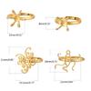 Women Opening Blank Rings Base Bracket Tray DIY Setting Jewelry Findings Making