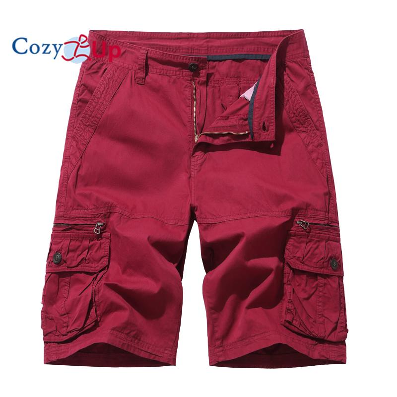 Cozy Up Men's Cargo Shorts Lightweight Multi Pocket Casual Short Pants with No Belt