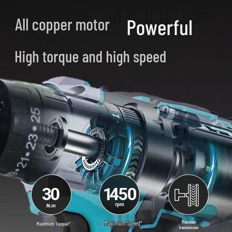Tiemyun 3-in-1 Cordless Impact Drill & Screwdriver CN Plug (adapter Included)