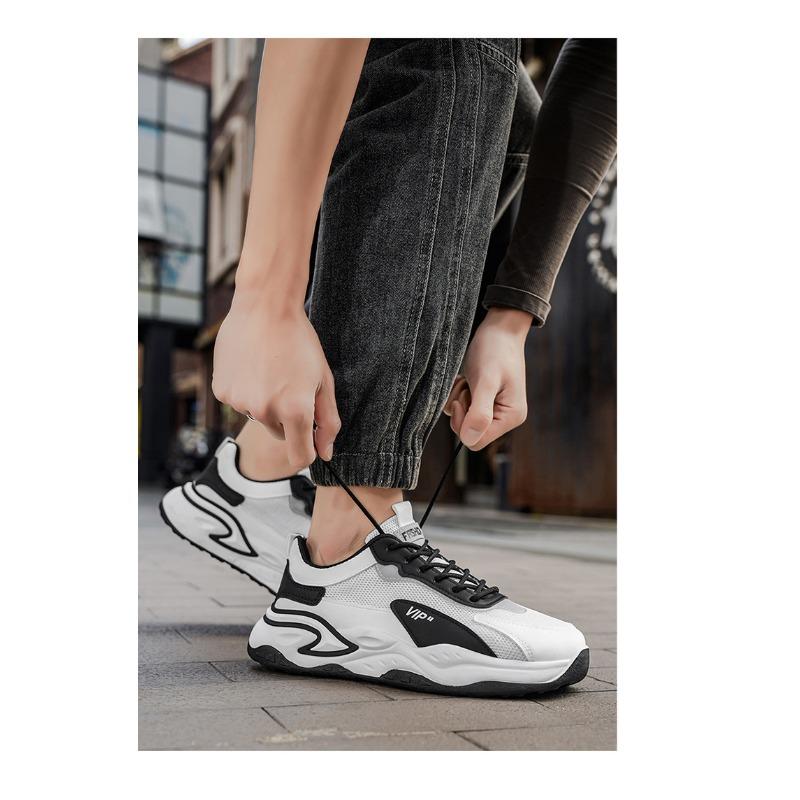 Men S Casual Breathable Mesh Running Sneakers Soft Sole Trendy Shoes
