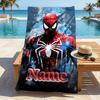 Custom Name S-Spide M-Man Artwork Stylish Digital Printing Beach Towel Quick‑Drying Absorbent Blanket for Beach Pool Gym Travel