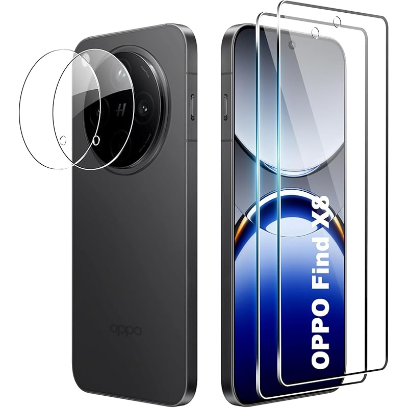 

[2 sets of 4 pieces] For OPPO Find X8 film Protective film [ZENGZOUZ] glass film (2 pieces) + camera film Made of Japanese Asahi Glass Material