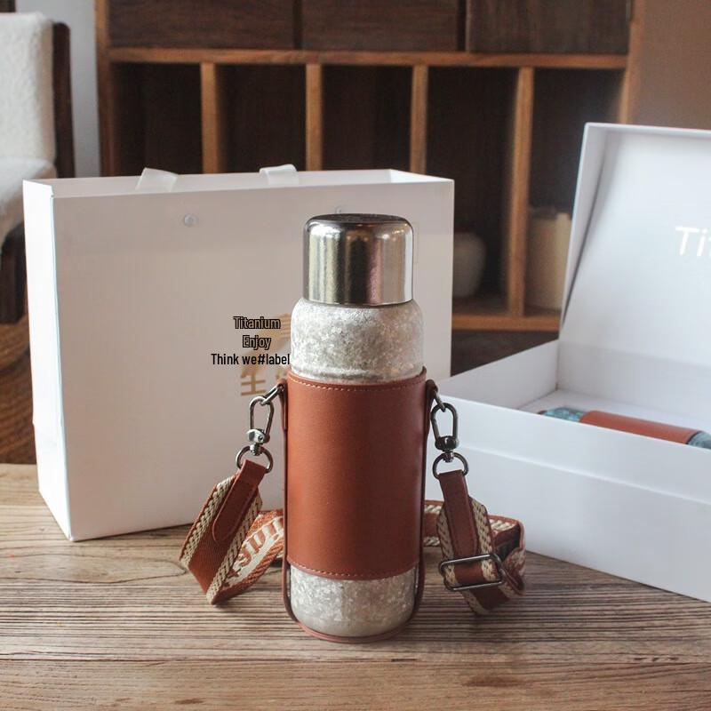 MRSIKEY Pure Titanium Insulated Water Bottle